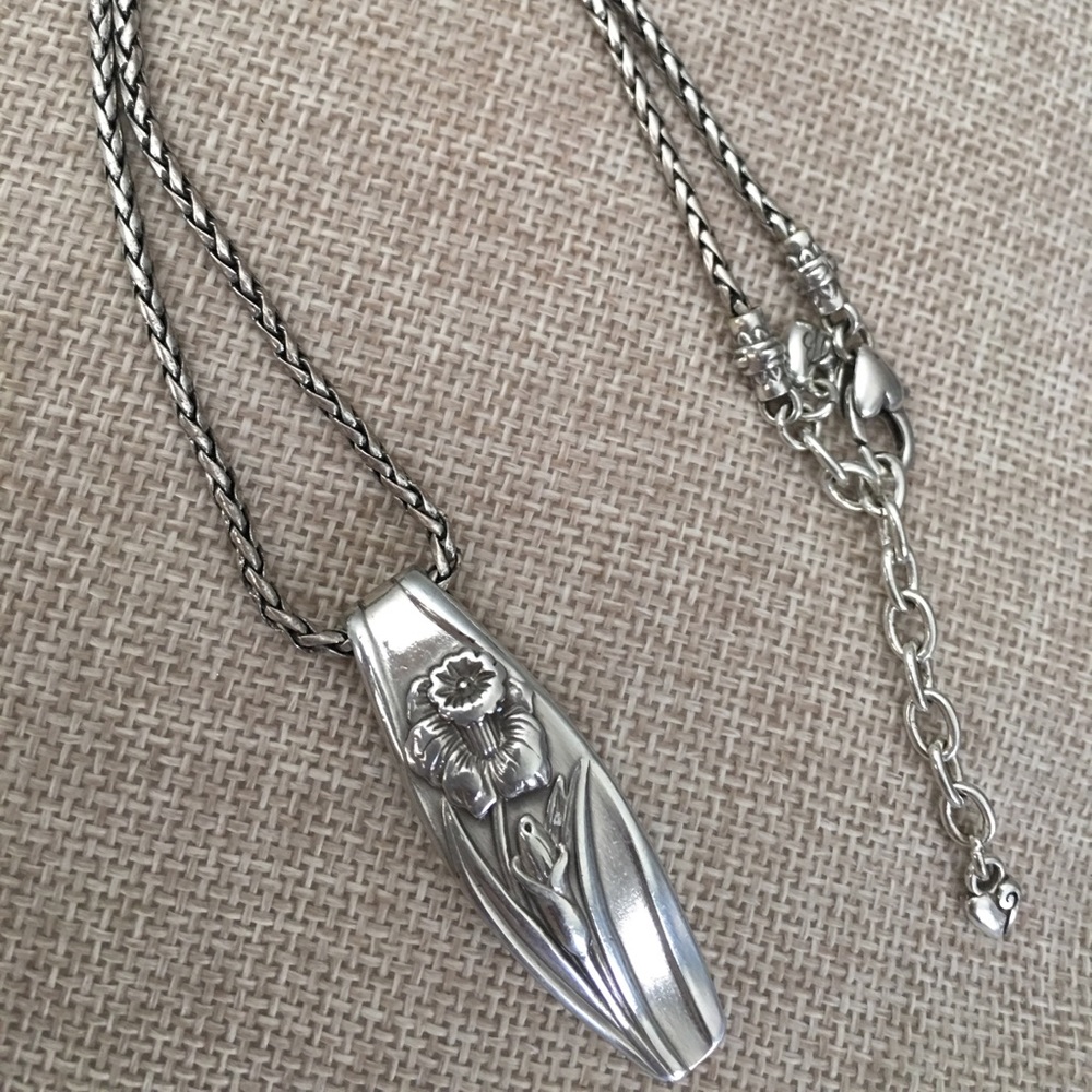 Brighton engraved flower pendant necklace